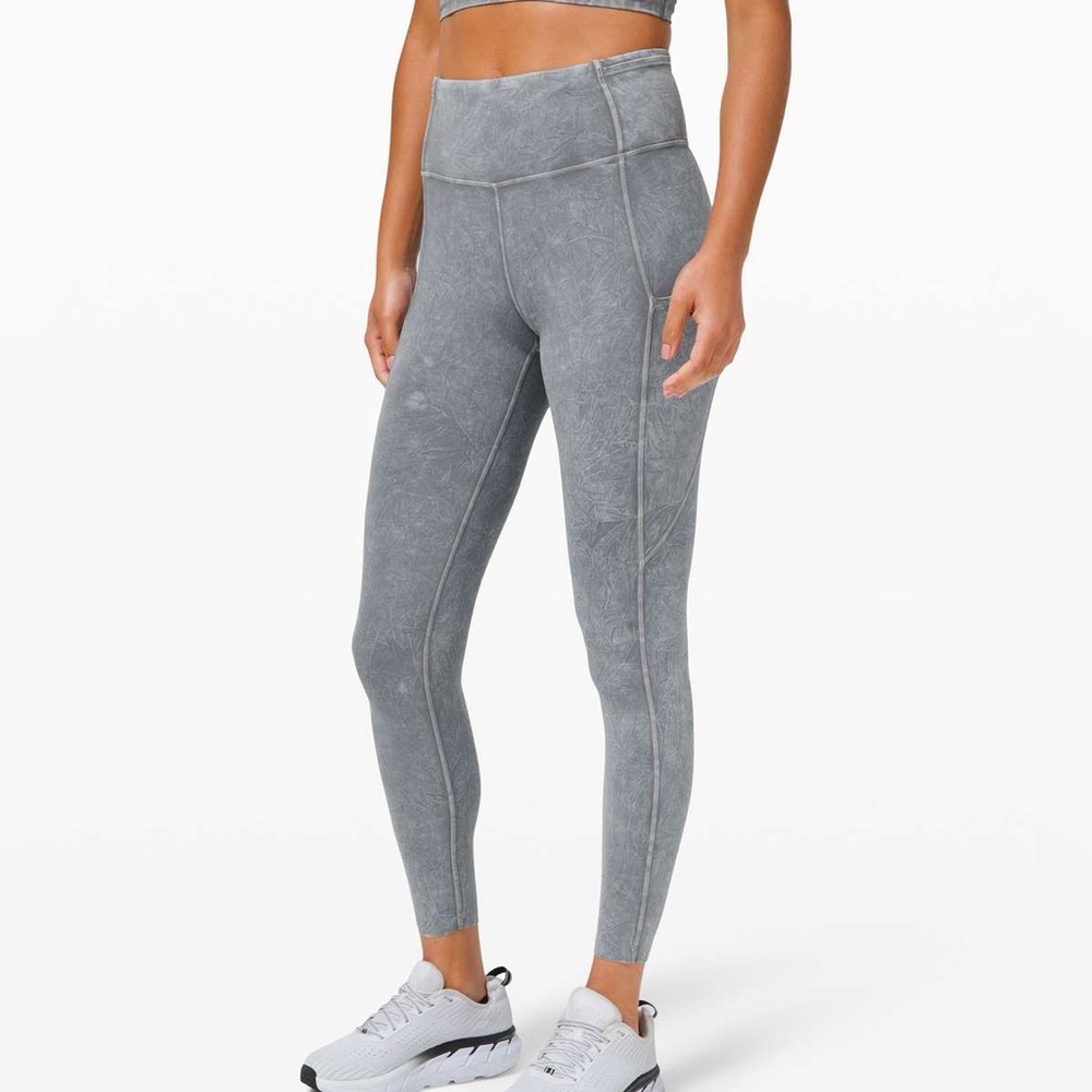 Lululemon Fast and Free High Rise Ice Dye. Size 2
